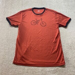 ZOIC Shirt Mens XL Orange Bike Short Sleeve Outdoor Adventure Graphic Tee
